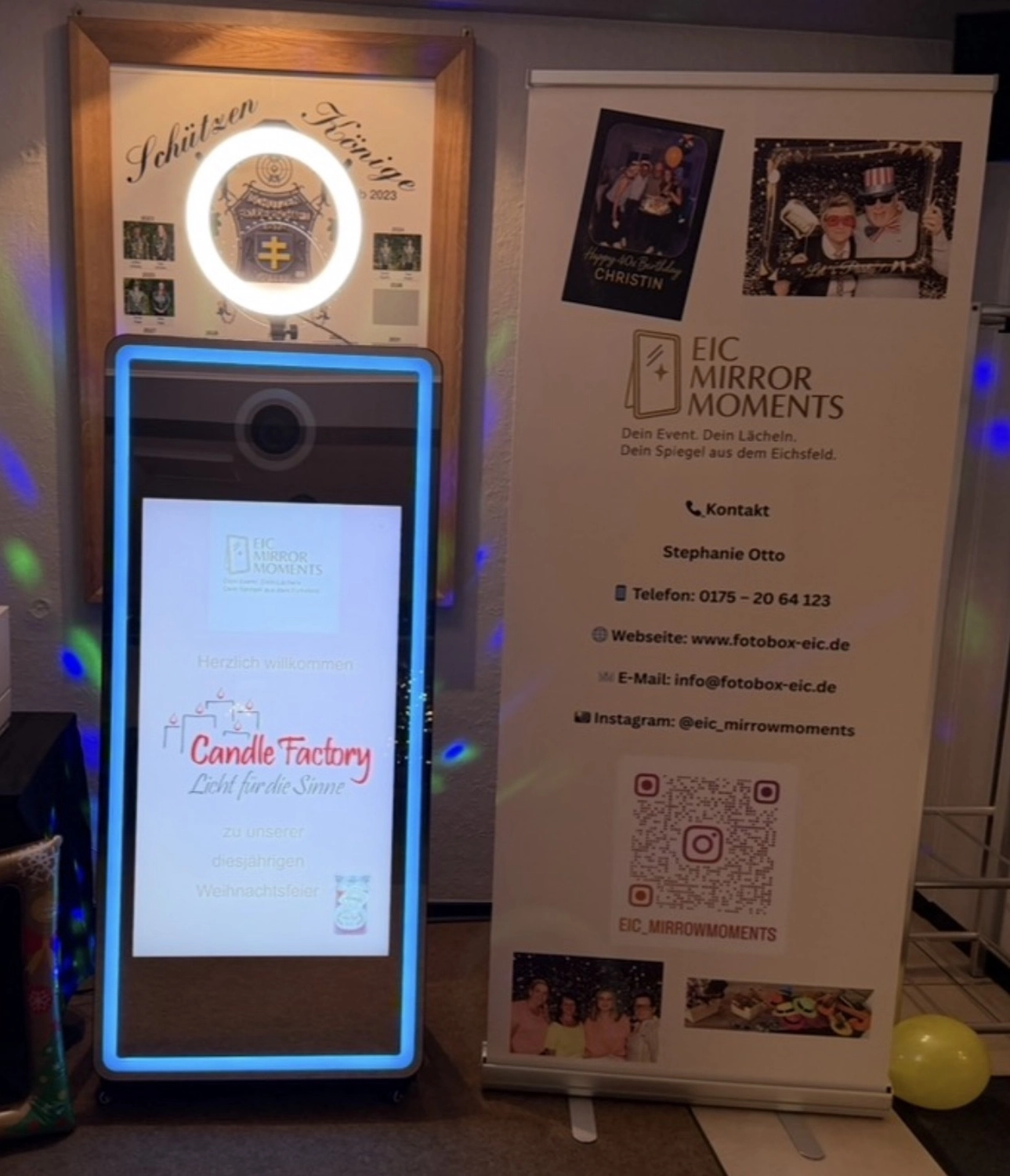 Fotobox Eichsfeld, Fotospiegel Eichsfeld, EIC Mirrow Moments, Wehnde, Magic Mirror Fotospiegel