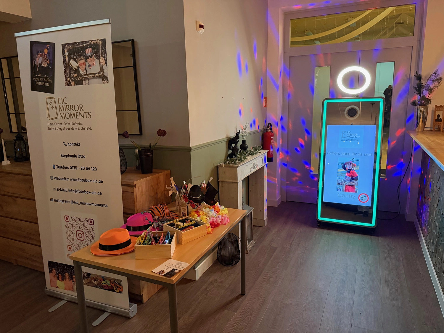 Fotobox Eichsfeld, Fotospiegel Eichsfeld, EIC Mirrow Moments, Wehnde, Magic Mirror Fotospiegel